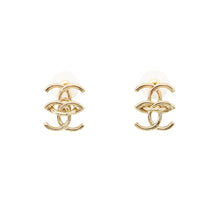 将图像加载到图库查看器中,CHANEL Double CC Logo EarringsABH787 Metal