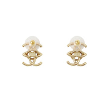 将图像加载到图库查看器中,CHANEL Double CC Logo EarringsABH787 Metal
