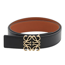 将图像加载到图库查看器中,LOEWE Anagram Reversible Belt Size 80/32 Black/Tan182006 Leather