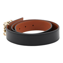 将图像加载到图库查看器中,LOEWE Anagram Reversible Belt Size 80/32 Black/Tan182006 Leather