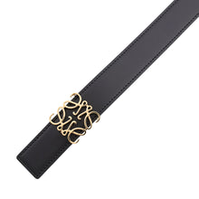 将图像加载到图库查看器中,LOEWE Anagram Reversible Belt Size 80/32 Black/Tan182006 Leather