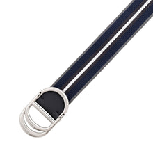 Load image into Gallery viewer, Dior CD Icon Belt Three Tone Size 95/35 Deep Blue/White4582PDMBI Nylon Leather