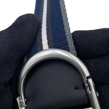 将图像加载到图库查看器中,Dior CD Icon Belt Three Tone Size 95/35 Deep Blue/White4582PDMBI Nylon Leather