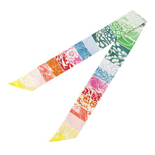 Load image into Gallery viewer, HERMES Twilly Jungle Love Righe Rainbow Vert/Rose/Multicolor Silk100%