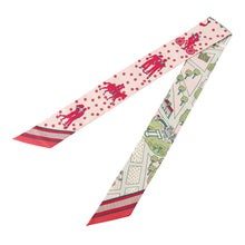 将图像加载到图库查看器中,HERMES Twilly New Lovers in Paris Les Nouveaux Amoureux de Paris Rose Vif / Menthol / Bordeaux Silk100%