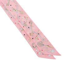 将图像加载到图库查看器中,HERMES Twilly 《Les Crèmes à Pois》 Rose/Beige/Multicolor Silk100%