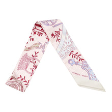 Load image into Gallery viewer, HERMES Twilly Stirrup Remix Etriers Remix Rose・Pearl/Bordeaux/Gris・Perle Silk100%