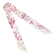 Load image into Gallery viewer, HERMES Twilly Stirrup Remix Etriers Remix Rose・Pearl/Bordeaux/Gris・Perle Silk100%