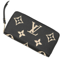 将图像加载到图库查看器中,LOUIS VUITTON Zippy Wallet Noir/BeigeM80481 Bicolor Monogram Empreinte Leather