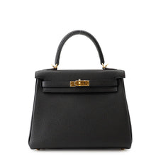 Load image into Gallery viewer, HERMES Kelly Retourne Black Togo Leather Size 25