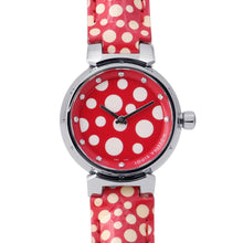 Load image into Gallery viewer, LOUIS VUITTON Tambour Yayoi Kusama Limited Edition - Limited to 188 pieces Stainless Steel LeatherQ12M7