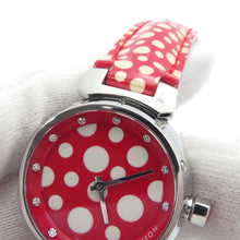 Load image into Gallery viewer, LOUIS VUITTON Tambour Yayoi Kusama Limited Edition - Limited to 188 pieces Stainless Steel LeatherQ12M7