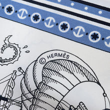 Load image into Gallery viewer, HERMES Carre 70 Crute - Sailor's Tattoo/Bandana Size 70 Blue Jean/Blanc/Black943374S Silk100%