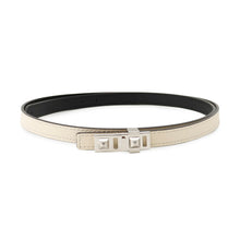 Load image into Gallery viewer, HERMES Leather belt (kit) 13 Collier de Chien Size 31.5" Craie/Black Swift Leather Epsom