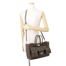 将图像加载到图库查看器中,BALENCIAGA Bel Air Carryall Bag Gray835689 Leather Size Small