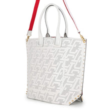 将图像加载到图库查看器中,Christian Louboutin CABALOU Tote Bag White/Red1235143 Calf Leather
