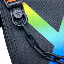 Load image into Gallery viewer, LOUIS VUITTON Danube Messenger Noir/Righe RainbowM30332 Taiga Leather