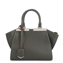 将图像加载到图库查看器中,FENDI Troyes Jules Khaki8BH333 Leather Size Petit