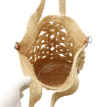 将图像加载到图库查看器中,LOEWE Crochet 2-way Shoulder Bag Beige Raffia