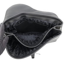 将图像加载到图库查看器中,Dior Pillow Saddlebag Black Leather