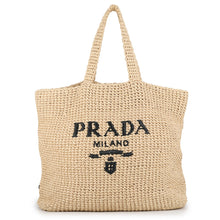 Load image into Gallery viewer, PRADA Crochet Tote Bag Natural1BG392_2C2T_F0018_V_OOL Raffia