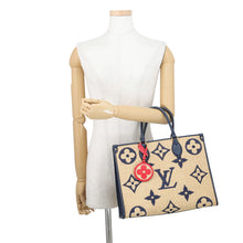 将图像加载到图库查看器中,LOUIS VUITTON Onthego BlueM57723 Monogram・Raffia Size MM