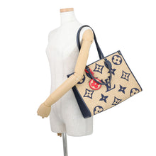将图像加载到图库查看器中,LOUIS VUITTON Onthego BlueM57723 Monogram・Raffia Size MM
