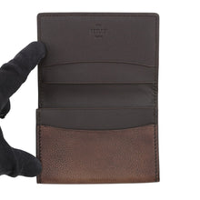 将图像加载到图库查看器中,Berluti Imbuia Calligraphy Card Holder Brown scritto leather