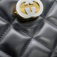 Load image into Gallery viewer, GUCCI Decorated Chain Shoulder Bag Mini Black741457 Leather