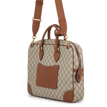 Load image into Gallery viewer, GUCCI GG Emblem Medium Briefcase 2WAY Shoulder Beige/Brown821149 GG SupremeCanvas Leather