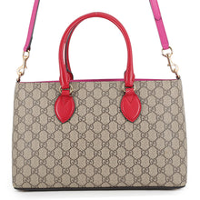 将图像加载到图库查看器中,GUCCI GG Supreme 2WAYBag Beige/Red/Pink409534 GG SupremeCanvas Leather