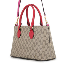 将图像加载到图库查看器中,GUCCI GG Supreme 2WAYBag Beige/Red/Pink409534 GG SupremeCanvas Leather
