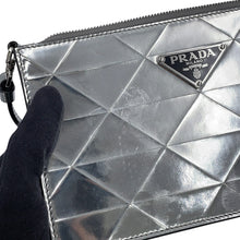 Load image into Gallery viewer, PRADA Metallic Mini Bag Silver1BC155_2D0F_F0118 Leather