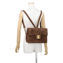 将图像加载到图库查看器中,CHANEL DecaCoco Matelasse Backpack Brown suede