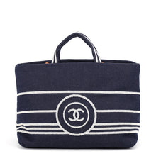 将图像加载到图库查看器中,CHANEL CC Logo 2wayTote Bag NavyA92240 Denim Leather