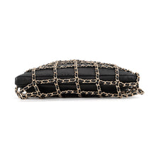 Load image into Gallery viewer, CHANEL Chain Net Tote Bag Black Lambskin
