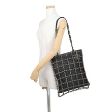 Load image into Gallery viewer, CHANEL Chain Net Tote Bag Black Lambskin
