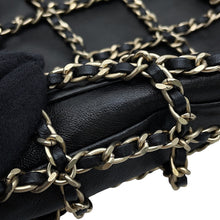 Load image into Gallery viewer, CHANEL Chain Net Tote Bag Black Lambskin