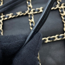 Load image into Gallery viewer, CHANEL Chain Net Tote Bag Black Lambskin