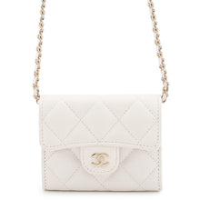 Load image into Gallery viewer, CHANEL Matelasse Chain wallet WhiteAP0238-B10583-10601 Caviar Leather