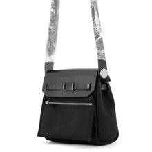 Load image into Gallery viewer, HERMES Herbag zip Black Toile Military Vache Hunter Leather Size Mini