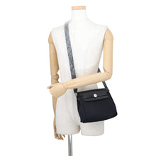 Load image into Gallery viewer, HERMES Herbag zip Black Toile Military Vache Hunter Leather Size Mini