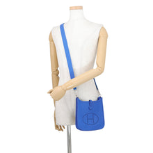 Load image into Gallery viewer, HERMES Evelyne Long Amazon Blue jellyfish Taurillon Clemence Size TPM