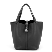 将图像加载到图库查看器中,HERMES Picotin Lock Black Taurillon Clemence Size MM