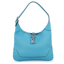 Load image into Gallery viewer, HERMES Trim Turquoise Chevre Leather Size 24