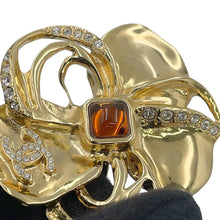 将图像加载到图库查看器中,CHANEL Camellia EarringABD305-B16659-NX996 Gold Plated Color Stone Rhinestone