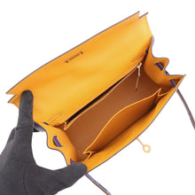 Load image into Gallery viewer, HERMES Kelly SPO Jaune d'or/Blue Royal Epsom Size 25