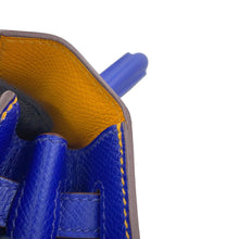 Load image into Gallery viewer, HERMES Kelly SPO Jaune d'or/Blue Royal Epsom Size 25