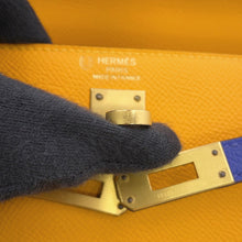 Load image into Gallery viewer, HERMES Kelly SPO Jaune d'or/Blue Royal Epsom Size 25