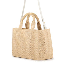 将图像加载到图库查看器中,CELINE Cabas Thais Natural/White116302FF7.01BC Raffia Leather Size Small